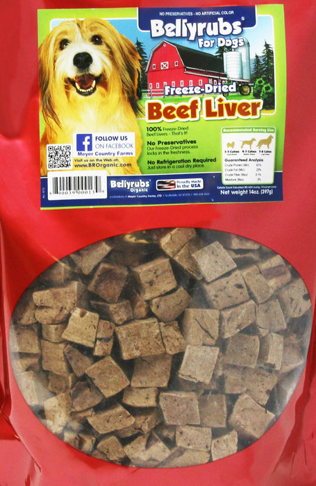 Bellyrubs Freeze-Dried Beef Liver 14oz Dog Treats
