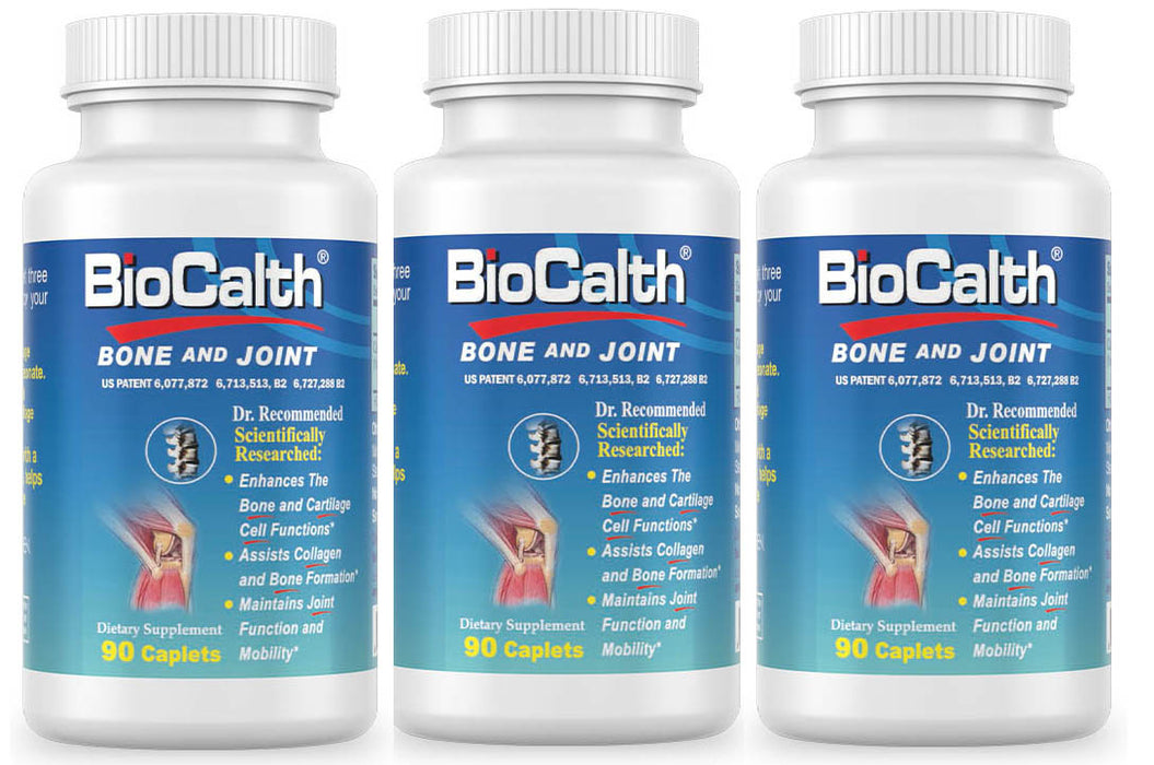 BioCalth Calcium L-threonate 90 Caplets (3 Pack)