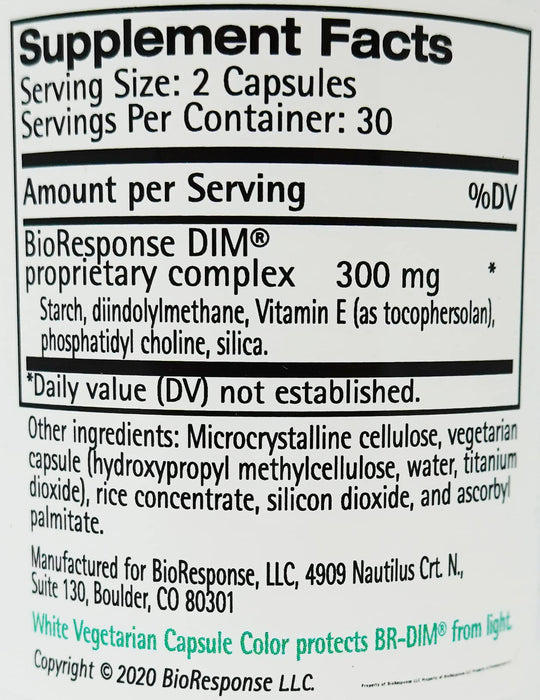 BioResponse DIM 150 - 150mg 60 Vegetarian Capsules — Vitamin Superstore™