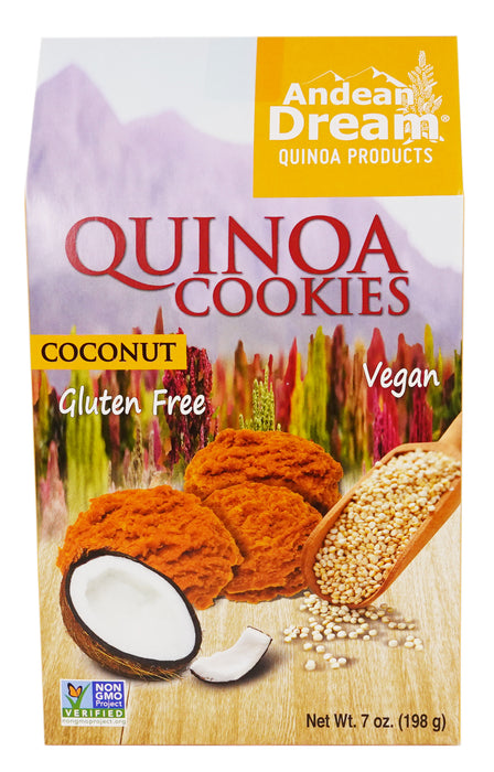 Andean Dream Gluten Free Quinoa Cookies Coconut (Pack of 6)