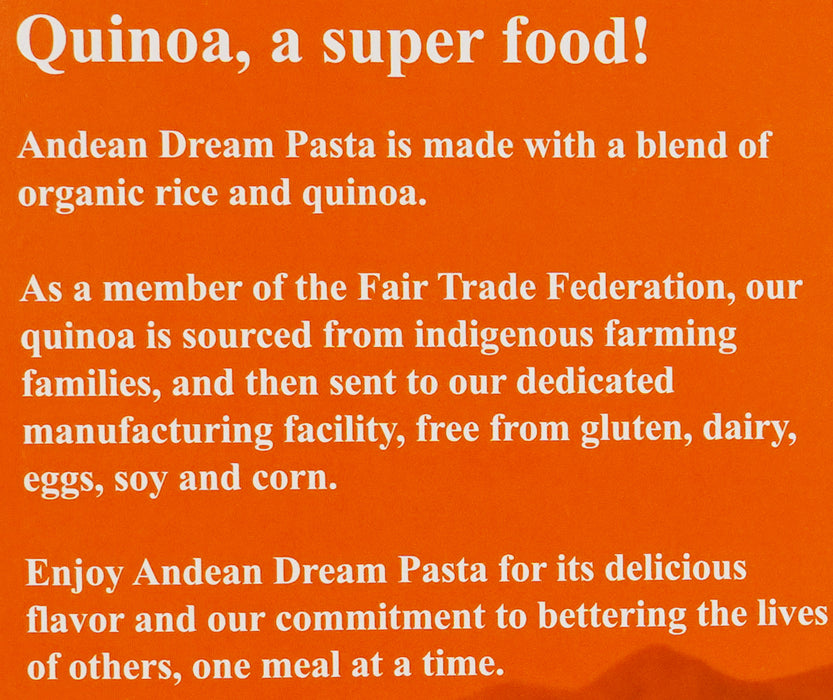 Andean Dream USDA Organic Quinoa Pasta Elbows (12 Pack)