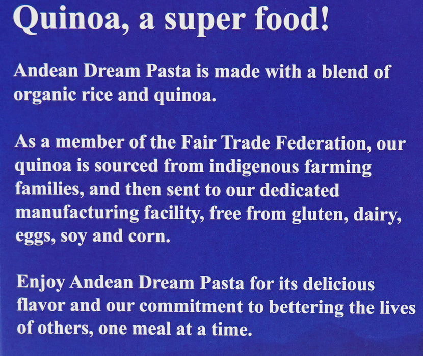 Andean Dream Organic Macaroni Quiona Pasta (12 Pack)