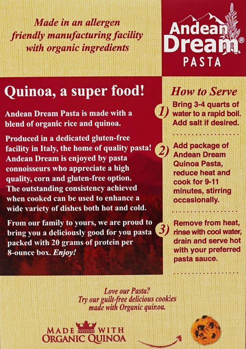 Andean Dream USDA Organic Fusilli Pasta (12 Pack)