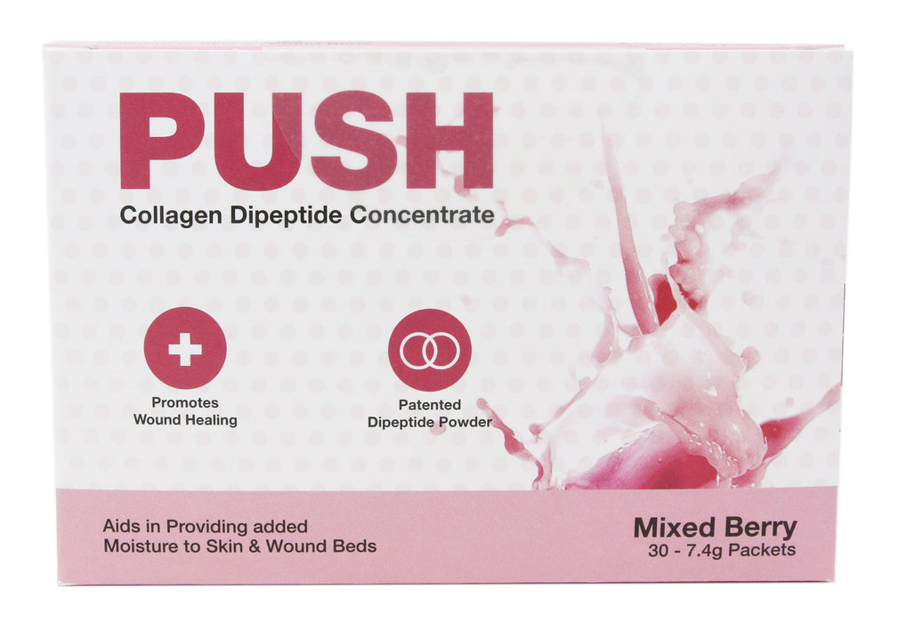 Push Collagen Dipeptide Concentrate Mixed Berry 30 Packets.