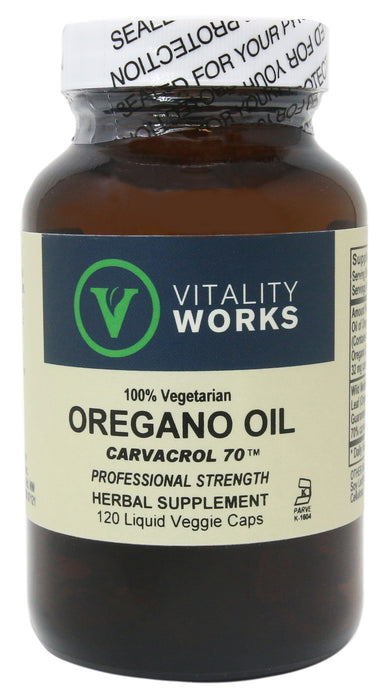 Vitality Works Oregano Oil 120 Liquid Veggie Caps