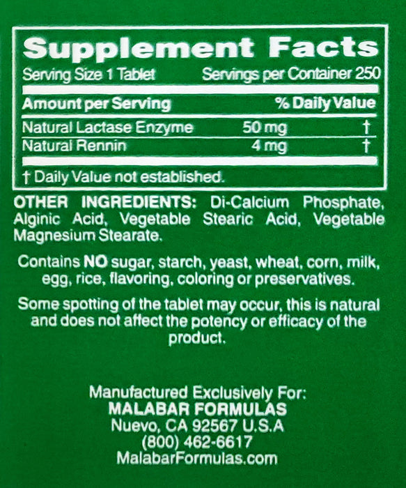 Malabar Super Milk Digestant 250 Tablets