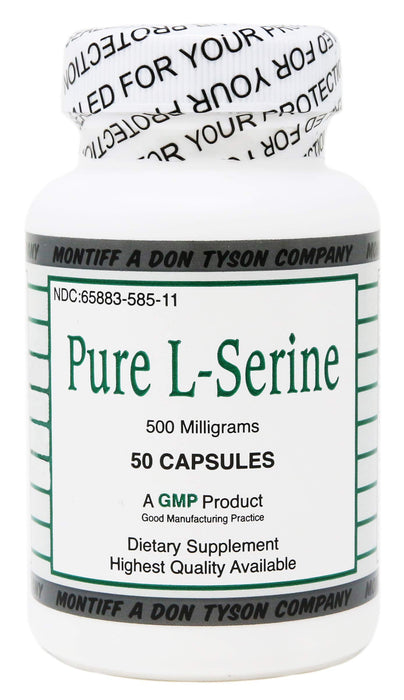Montiff Pure L-Serine 500 mg 50 Capsules